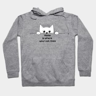 Home is where your cat lives Hoodie